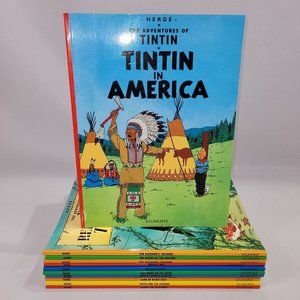 Adventures Tintin 13 Book Lot Herge Egmont Softcover English Cartoon Comics Set